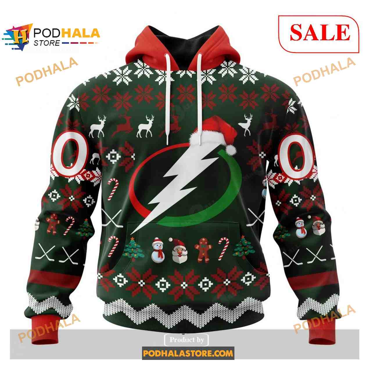 Custom Tampa Bay Lightning Unisex Shirt Christmas NHL Hoodie 3D