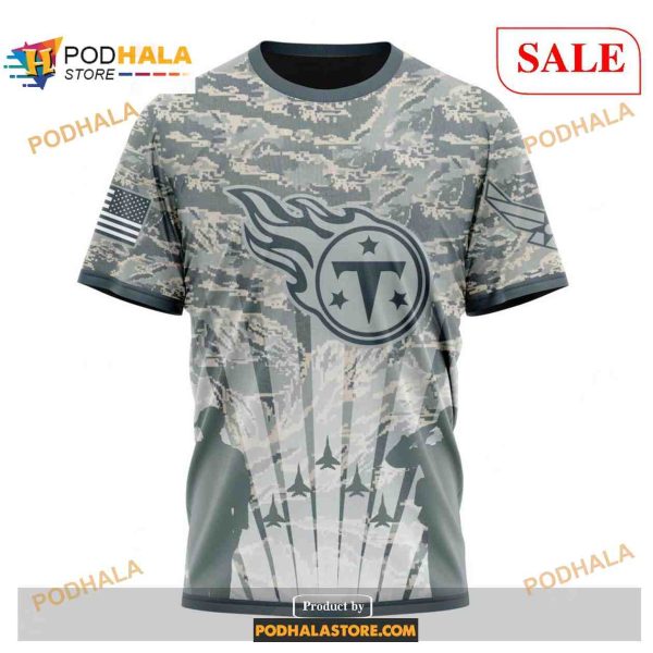 Custom Tennessee Titans Honor US Air Force Veterans Shirt NFL Hoodie 3D