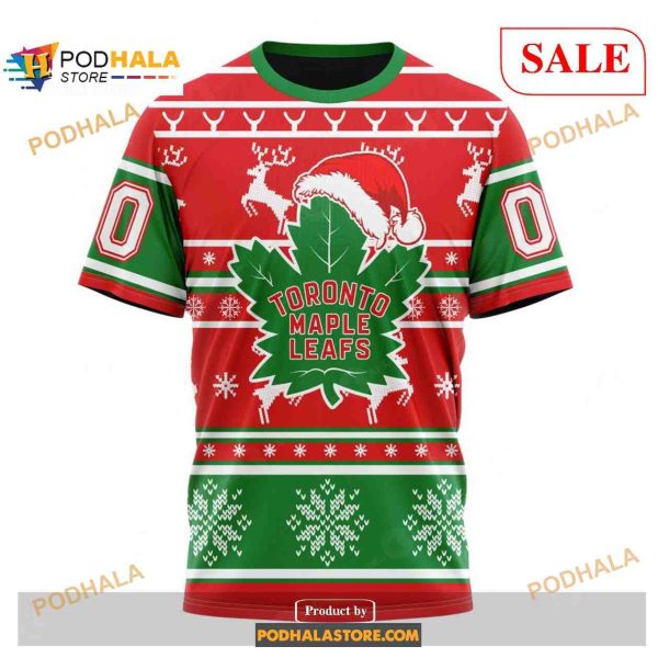 Custom Toronto Maple Leafs Christmas NHL Unisex Shirt Hoodie 3D