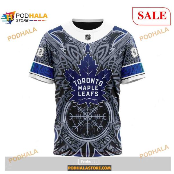 Custom Toronto Maple Leafs Norse Viking Symbols NHL Shirt Hoodie 3D