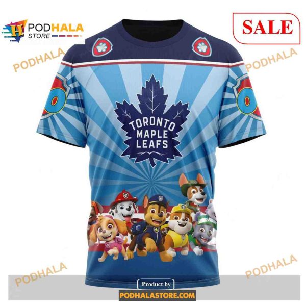 Custom Toronto Maple Leafs Paw Patrol NHL Shirt Hoodie 3D