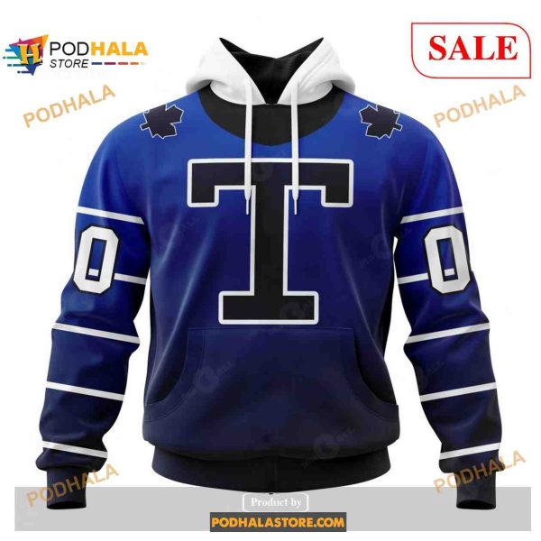 Custom Toronto Maple Leafs Retro Gradient Design NHL Shirt Hoodie 3D