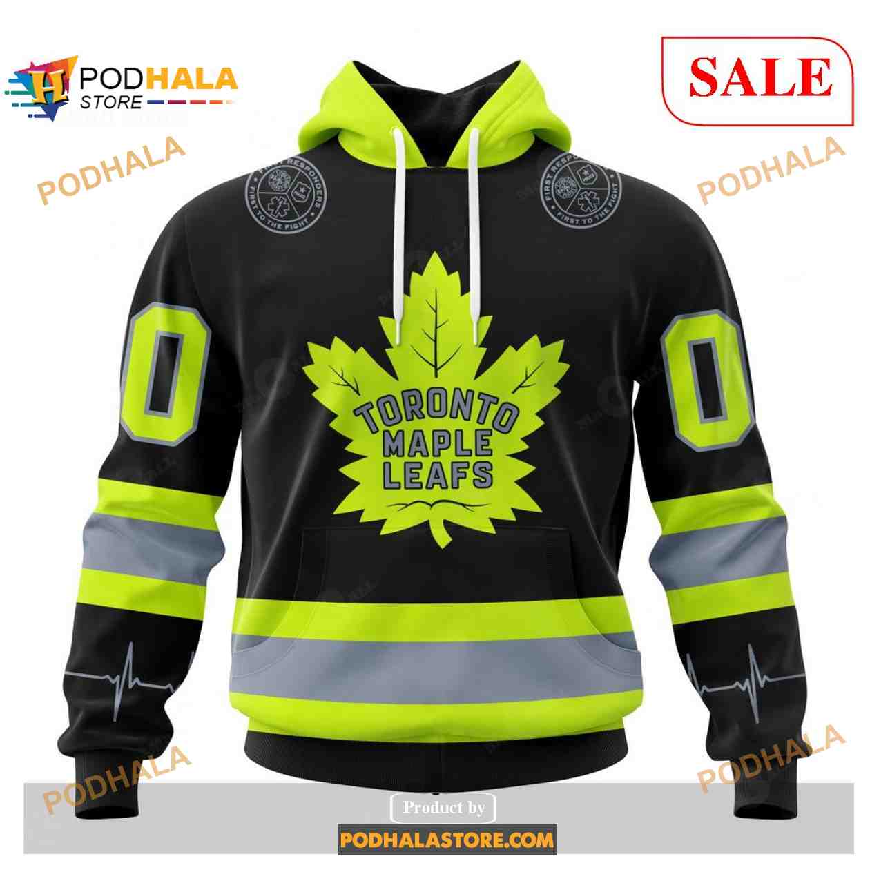 Toronto Maple Leafs Custom Name And Number Fight Cancer Hoodie Zip