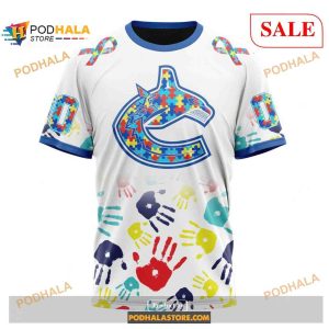 Custom Vancouver Canucks Autism Awareness Design Nhl Shirt Hoodie 3d 3