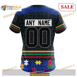 Custom Vancouver Canucks Fearless Aganst Autism Nhl Shirt Hoodie 3d 4
