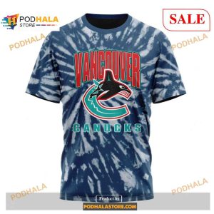 Custom Vancouver Canucks Retro Vintage Tie Dye Nhl Shirt Hoodie 3d 3