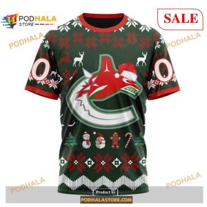 Custom Vancouver Canucks Unisex Shirt Christmas Nhl Hoodie 3d 3