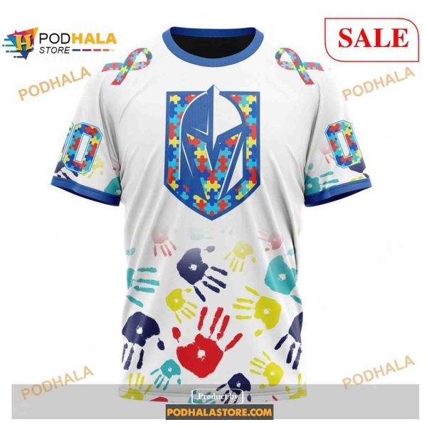 Custom Vegas Golden Knights Autism Awareness Design Sweatshirt NHL Hoodie 3D