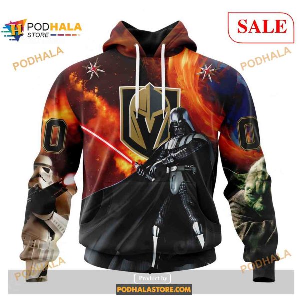 Custom Vegas Golden Knights Design X Star War Sweatshirt NHL Hoodie 3D