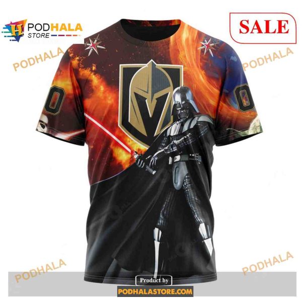 Custom Vegas Golden Knights Design X Star War Sweatshirt NHL Hoodie 3D