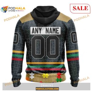 Custom Vegas Golden Knights Fearless Aganst Autism Sweatshirt Nhl Hoodie 3d 2