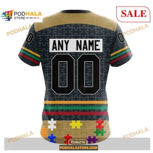 Custom Vegas Golden Knights Fearless Aganst Autism Sweatshirt Nhl Hoodie 3d 4