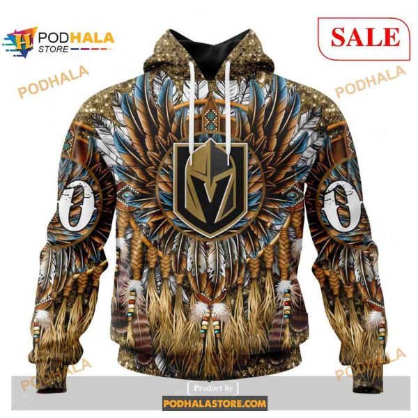 Custom Vegas Golden Knights Native Costume Design Sweatshirt NHL Hoodie 3D