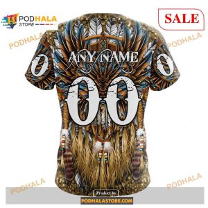 Custom Vegas Golden Knights Native Costume Design Sweatshirt Nhl Hoodie 3d 4
