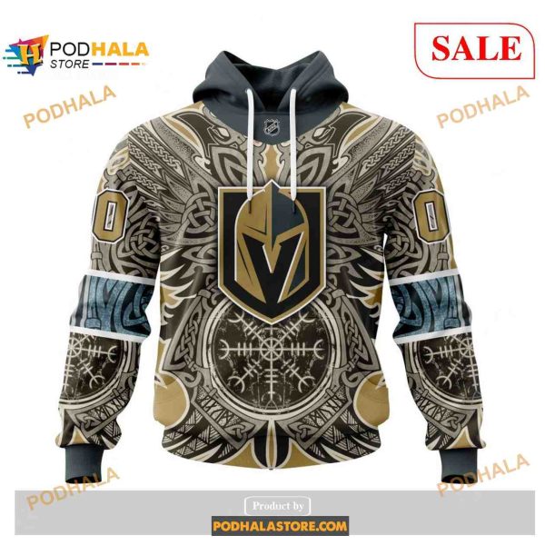 Custom Vegas Golden Knights Norse Viking Symbols Sweatshirt NHL Hoodie 3D