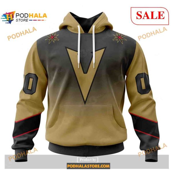 Custom Vegas Golden Knights Retro Gradient Design Sweatshirt NHL Hoodie 3D