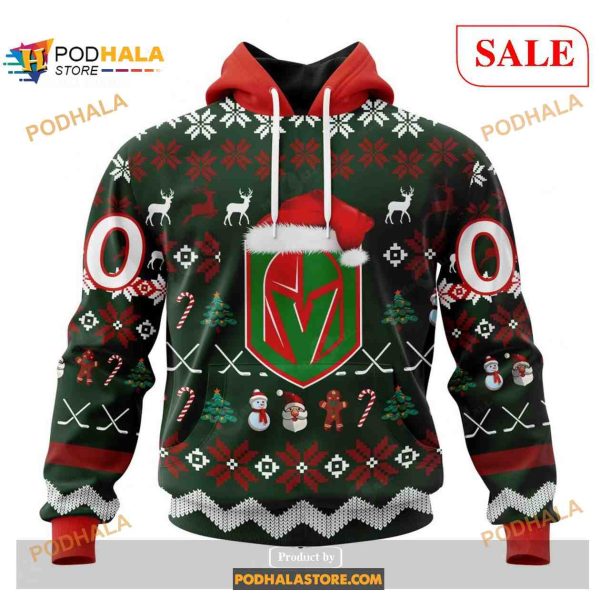 Custom Vegas Golden Knights Unisex Christmas Sweatshirt NHL Hoodie 3D – C241