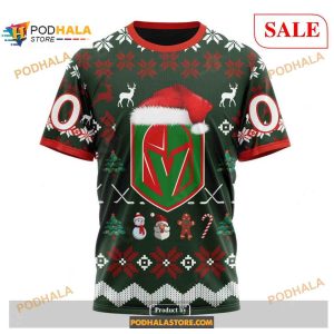 Custom Vegas Golden Knights Unisex Christmas Sweatshirt Nhl Hoodie 3d C241 3