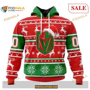 Custom Vegas Golden Knights Unisex Christmas Sweatshirt NHL Hoodie 3D - LA81