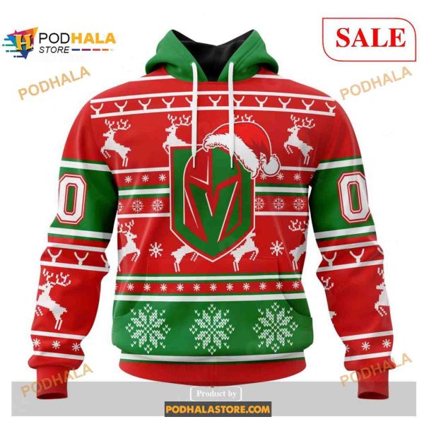 Custom Vegas Golden Knights Unisex Christmas Sweatshirt NHL Hoodie 3D – LA81
