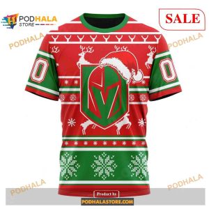 Custom Vegas Golden Knights Unisex Christmas Sweatshirt Nhl Hoodie 3d La81 3