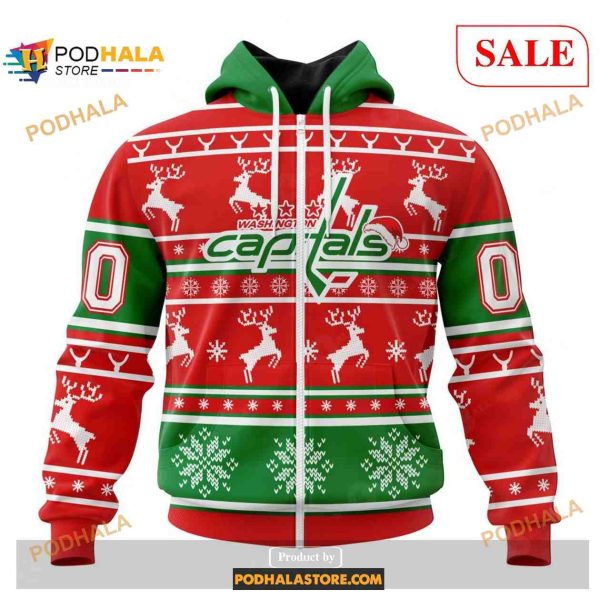 Custom Washington Capitals Christmas NHL Unisex Shirt Hoodie 3D
