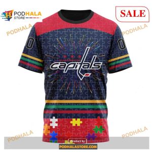 Custom Washington Capitals Fearless Aganst Autism Sweatshirt Nhl Hoodie 3d 3