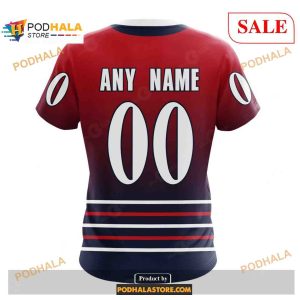 Custom Washington Capitals Retro Gradient Design Nhl Shirt Hoodie 3d 4