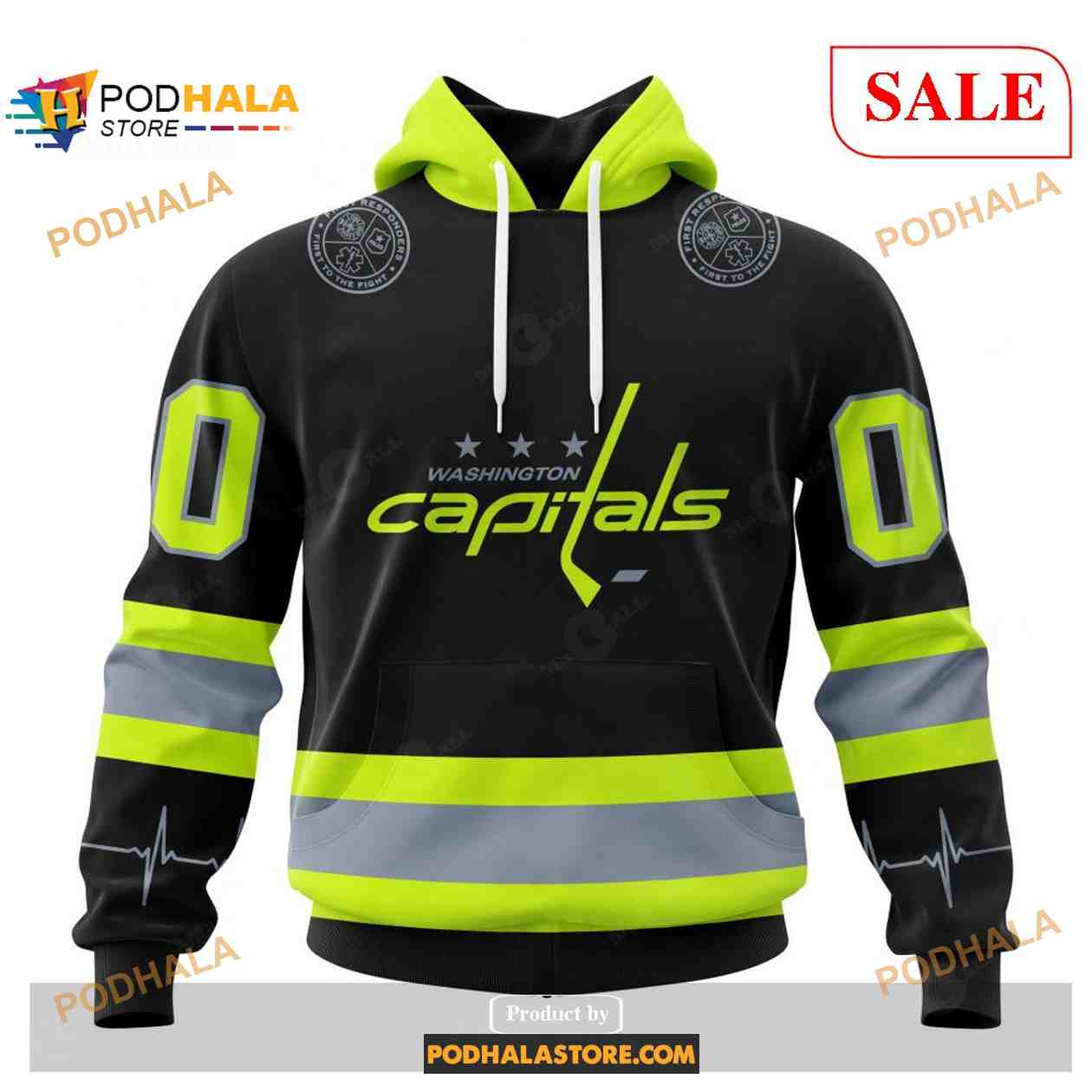 Washington Capitals Sweatshirt Fan Hockey - Anynee