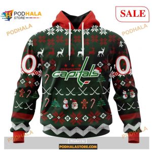 Washington Capitals Custum Name And Number Ugly Christmas Sweater