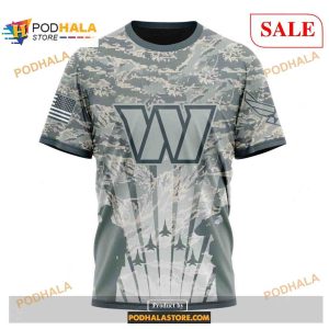 Custom Washington Commanders Honor US Air Force Veterans Shirt NFL Hoodie 3D 3