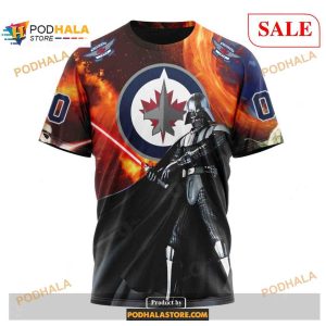 Custom Winnipeg Jets Design X Star War Nhl Shirt Hoodie 3d 3