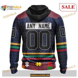 Custom Winnipeg Jets Fearless Aganst Autism Nhl Shirt Hoodie 3d 2
