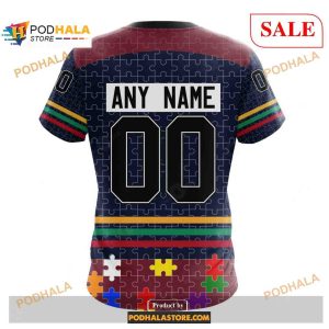 Custom Winnipeg Jets Fearless Aganst Autism Nhl Shirt Hoodie 3d 4