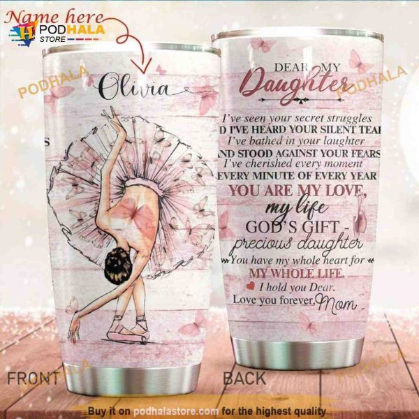Cute Ballet Personalized Gift Travel Coffee Tumbler