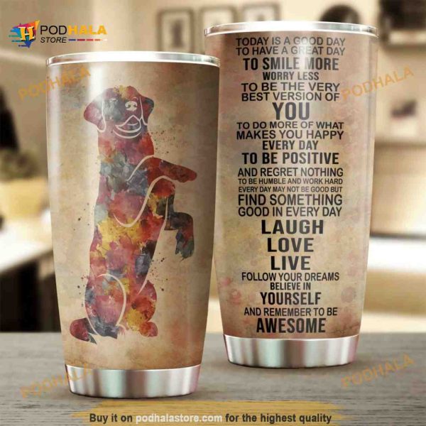 Cute Dog Stainless Steel Cup Coffee Tumbler