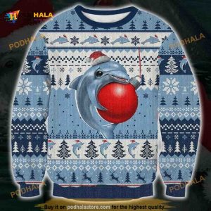 Cute Dolphin Ugly Christmas Funny Ugly Sweater 3D All Over Print
