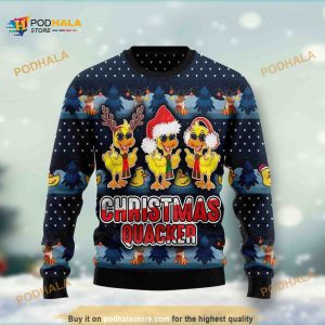 Cute Duck Quacker Funny Ugly Sweater 3D Xmas