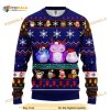 Cute Owl Night Noel Mc Christmas Funny Ugly Sweater 3D Blue