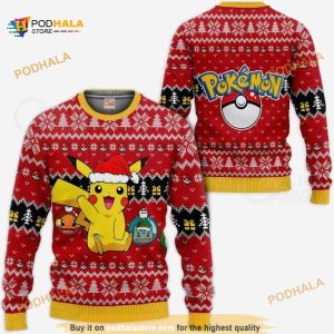 Cute Pikachu Christmas Pokemon Anime Xmas Funny Ugly Sweater
