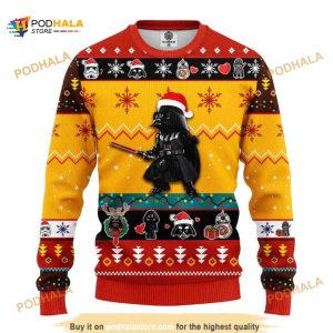 Cute Santa Darth Vader Christmas Funny Ugly Sweater