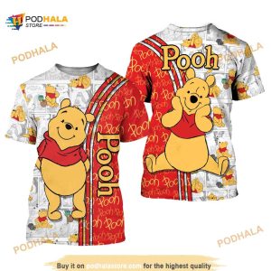 Cute Winnie The Pooh Red Cross Comic Book Patterns Disney 3D Shirt