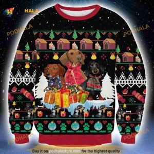 Dachshund Dog Funny Ugly Sweater 3D Xmas