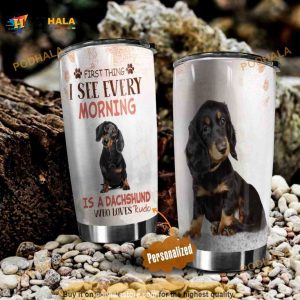 Dachshund Dog Personalized Gift For Lover Day Travel Tumbler, Dachshund Lovers Gift