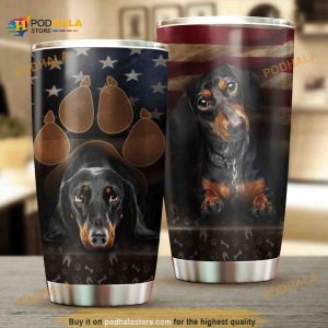 Dachshund Dog Stainless Steel Cup Tumbler, Dachshund Lovers Gift