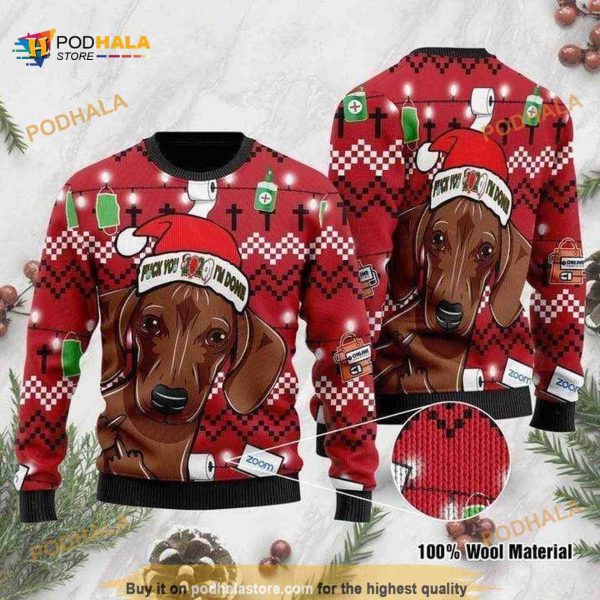 Dachshund Funny Merry Christmas Ugly Wool Sweater 3D