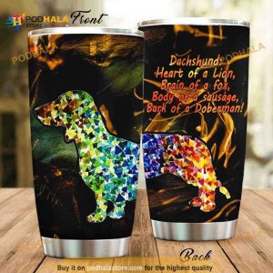 Dachshund Lovely Stainless Steel Cup Tumbler, Dachshund Lovers Gift
