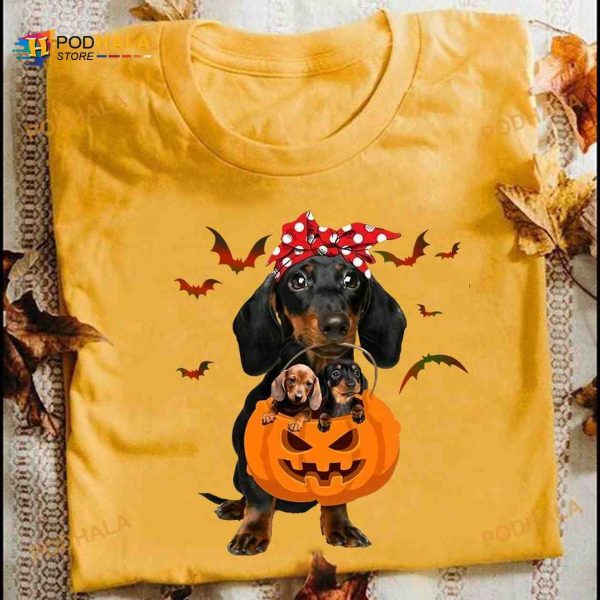 Dachshund Pumpkin Halloween Costume Pumpkin Halloween Shirt