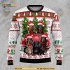 Dachshund Red Truck Funny Ugly Sweater 3D Xmas