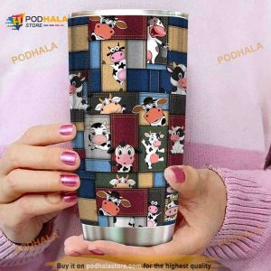 Dairy Cows Colorful Coffee Tumbler All Over Print